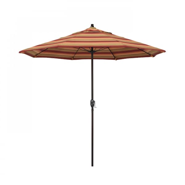 California Umbrella 7.5' Bronze Aluminum Market Patio Umbrella, Sunbrella Astoria Sunset 194061336380 - main